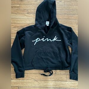 PINK Xs cropped hoodie